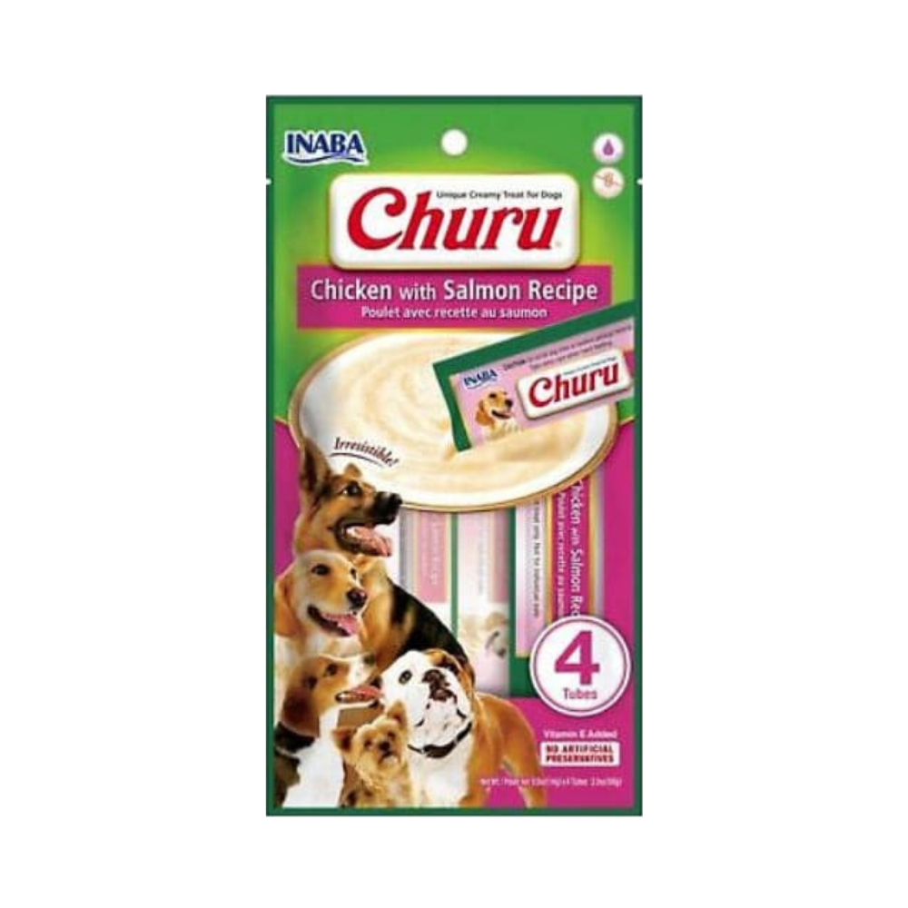 INABA Churu Chicken Recipe with Salmon 14g x4 Tubes for Dogs #387132