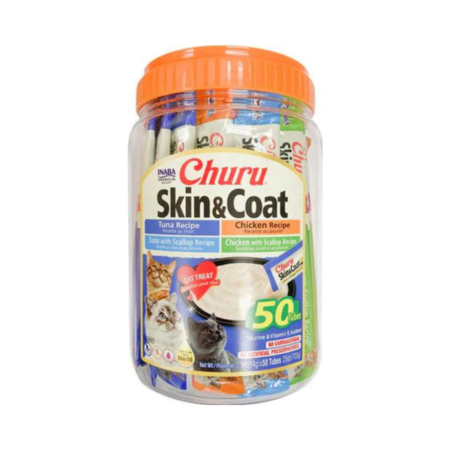 اينابا تشورو متنوع تونا + متنوع دجاج للفرو والجلد 50×14غ